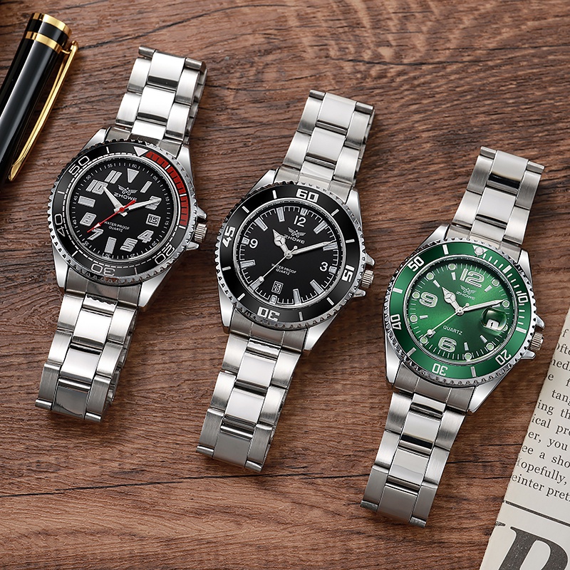 Đồng Hồ Quartz Thép Không Gỉ Chống Thấm Nước Chất Lượng Cao Thời Trang Phong Cách Doanh Nhân Cho Nam Năm 2023