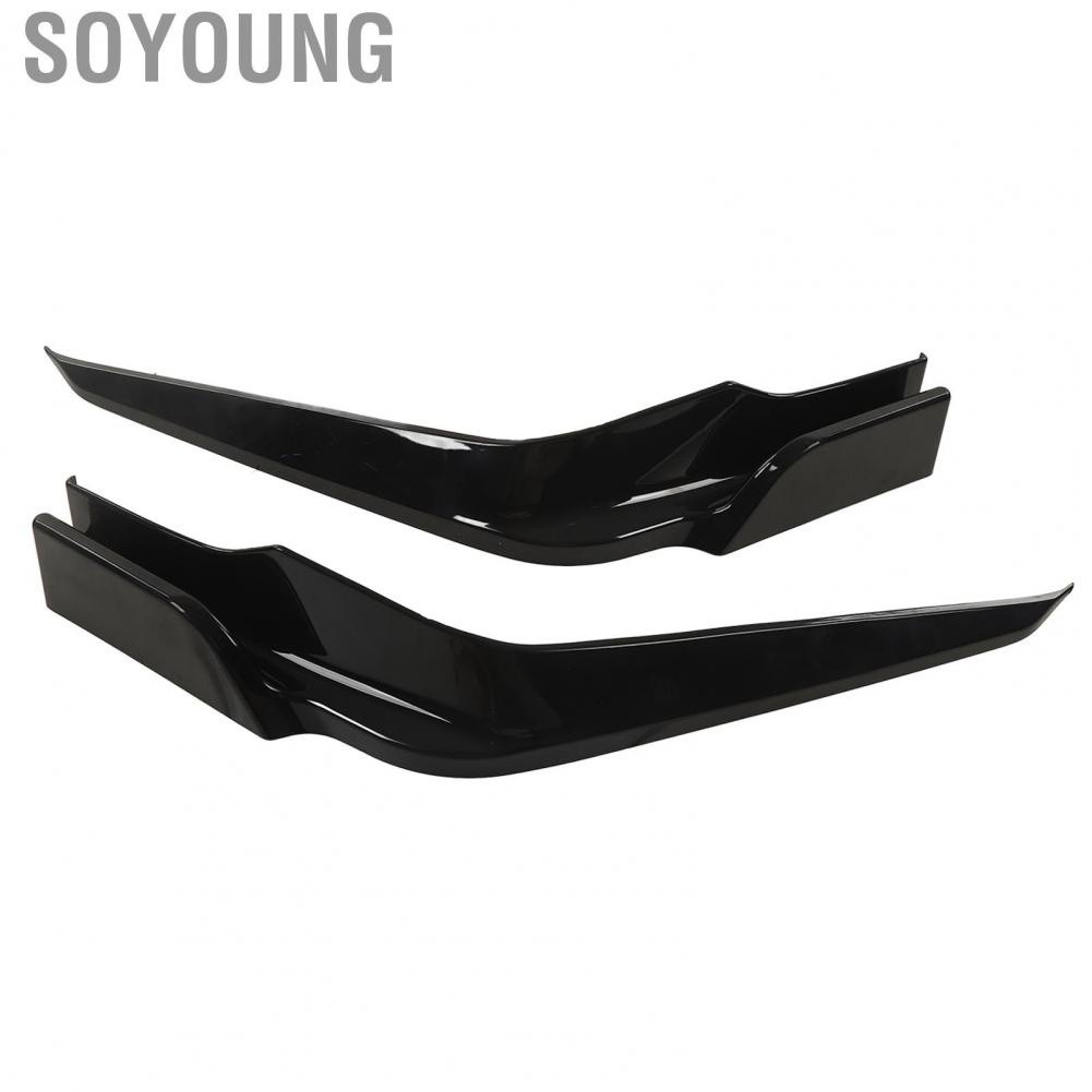 Soyoung Front Bumper Diffuser Prevent Scratch Lightweight  Collision Spoiler Glossy Black Easy Installation for Cars