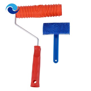 Bộ dụng cụ lăn sơn họa tiết giả gỗ bằng cao su eg300t 7 inch + ms16