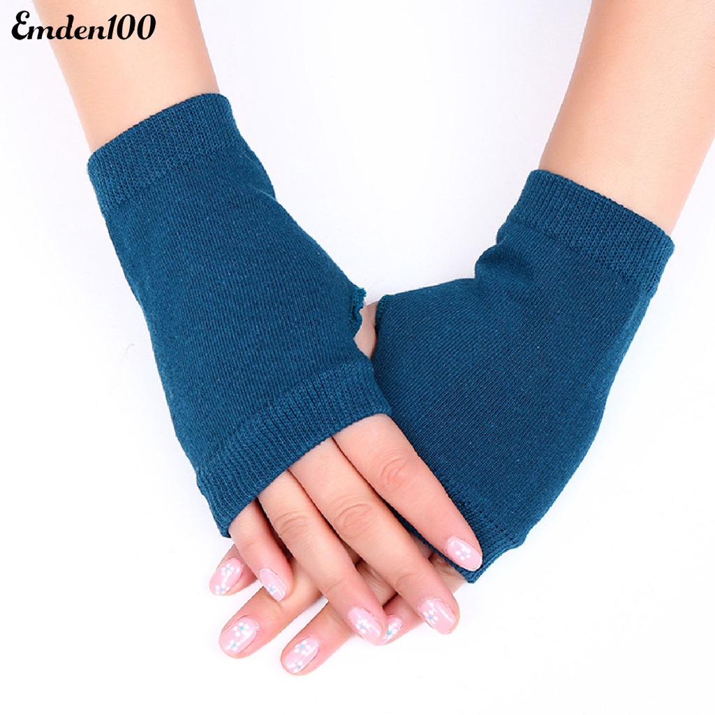 1 Đôi Găng Tay Len Ấm Áp Màu Sắc Đơn Giản