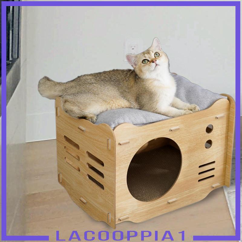 Giường Ngủ Chống Trượt Kèm Đệm Cào Cho Mèo Cưng