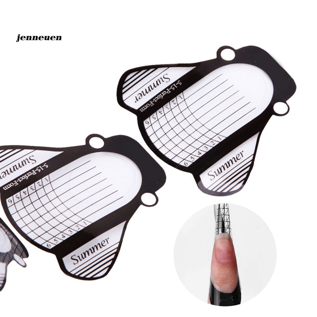 Bộ 50 Miếng Dán Nối Dài Móng Tay An Toàn Hình Dạng Sáng Tạo DIY