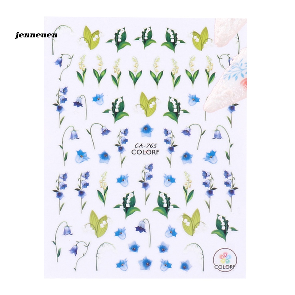 Miếng Dán Trang Trí Móng Tay Hình Hoa Lá / Chim Chóc Xinh Xắn