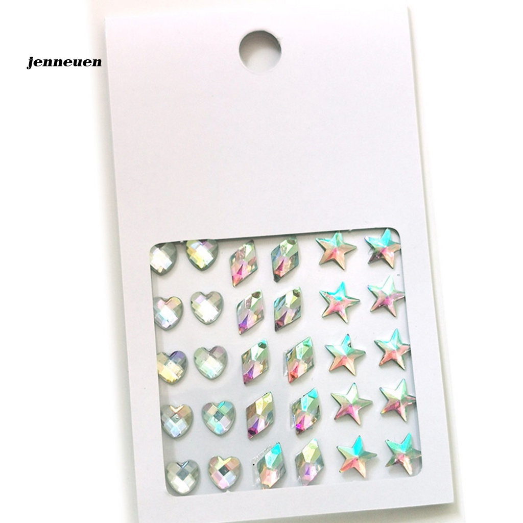 Jen Miếng Dán Mặt / Cơ Thể Bằng Acrylic Giả Ngọc Trai Không Phai Màu Cho Nữ