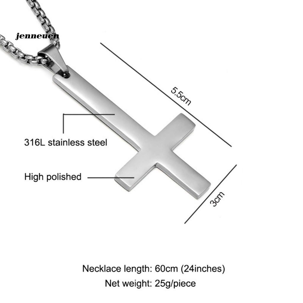 Vòng cổ Bằng Thép Không Gỉ Mặt Thánh Giá Thời Trang Dành Cho Nam