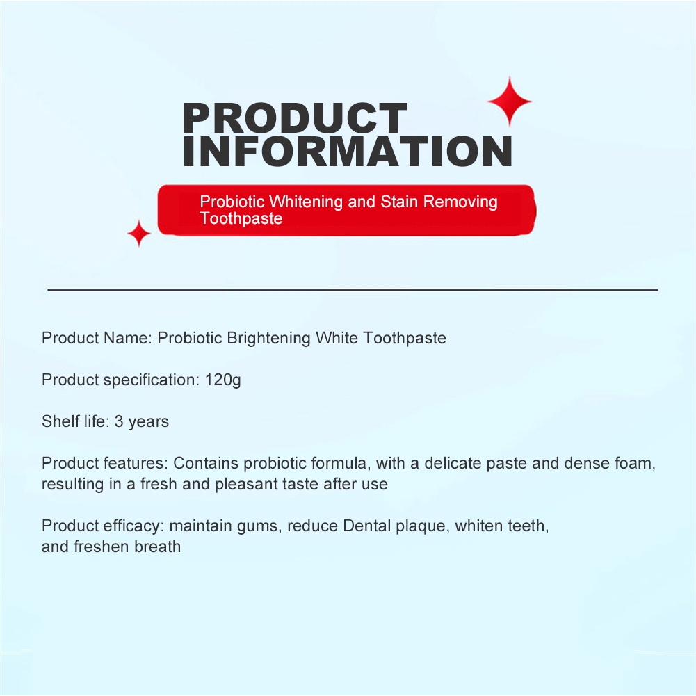 Kem đánh răng JULYSTAR Sp4 120g loại bỏ cao răng/ mảng bám/ mùi hôi/ vết bẩn giúp làm trắng sáng răng