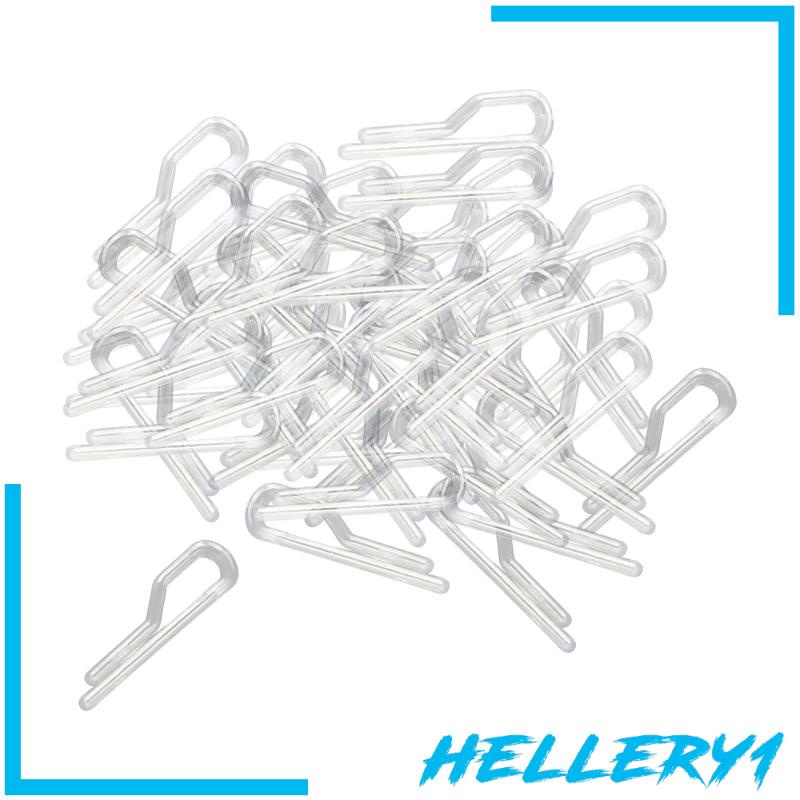 Set 200 Kẹp Cá Sấu Trong Suốt Hình Chữ U Có Thể Tái Sử Dụng Dùng Để Kẹp Quần Áo / Áo Sơ Mi / Áo Sweater