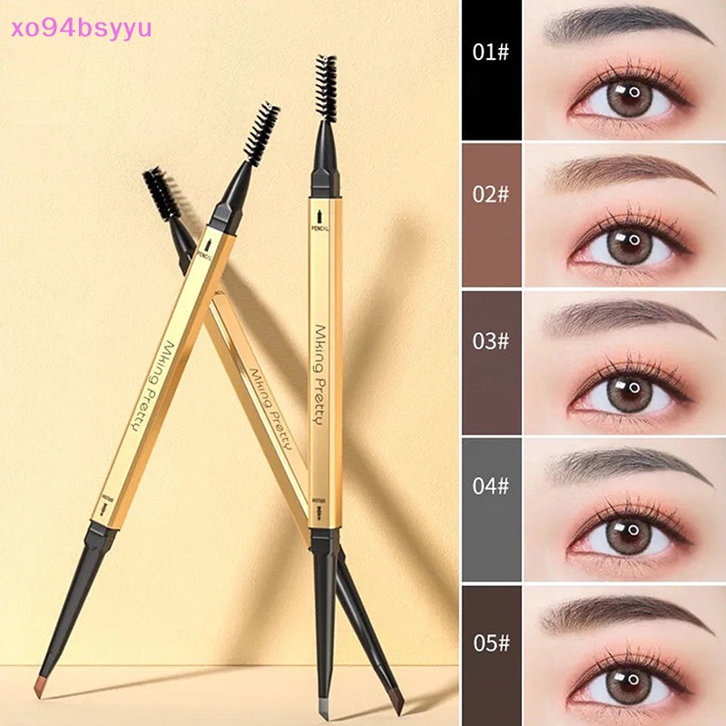 Bút Kẻ Lông Mày Xo94Bsyu Hai Đầu Chống Thấm Nước Siêu Mịn 5 Màu Tùy Chọn