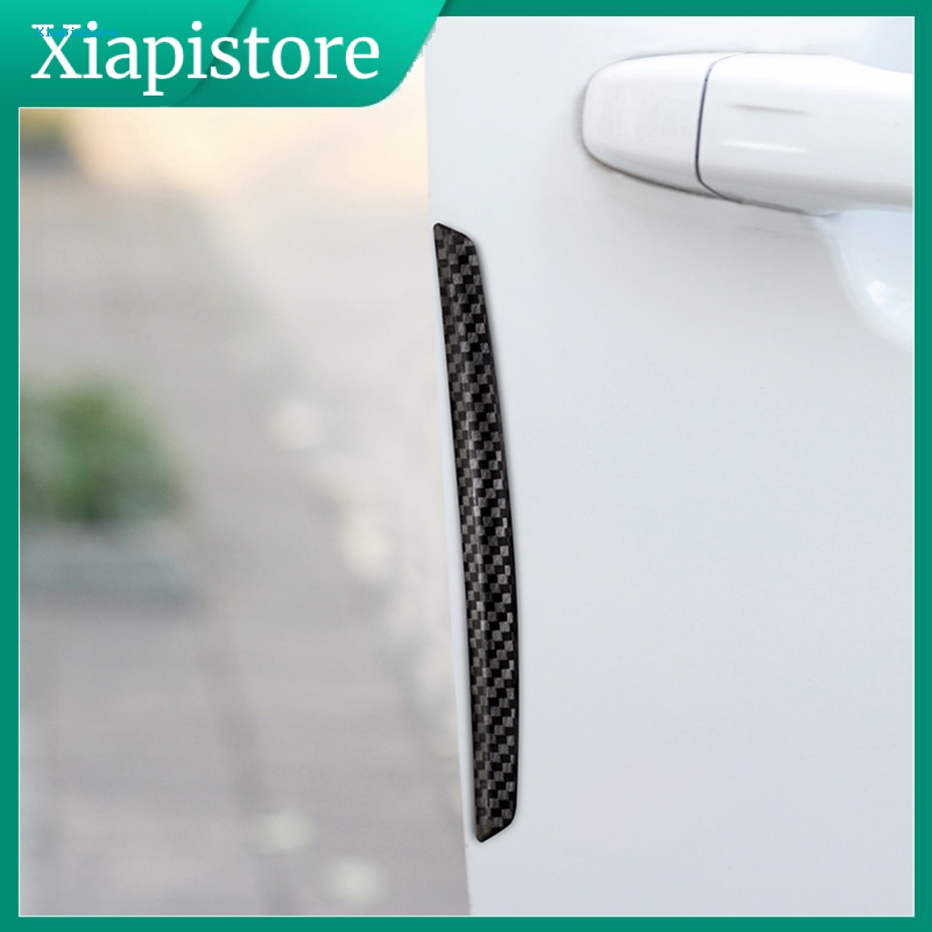 Bộ 4 Miếng Dán Cạnh Cửa Xe Hơi Chống Va Chạm Chống Trầy Xước Họa Tiết Sợi Carbon