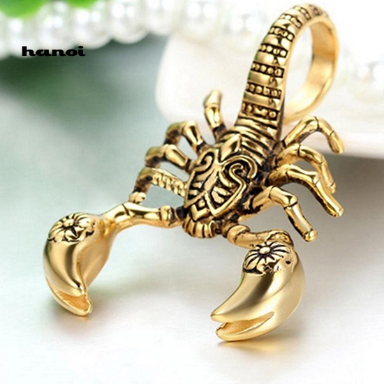 Vòng Cổ Giả Da Mặt Bò Cạp Thời Trang Vintage Cho Nam