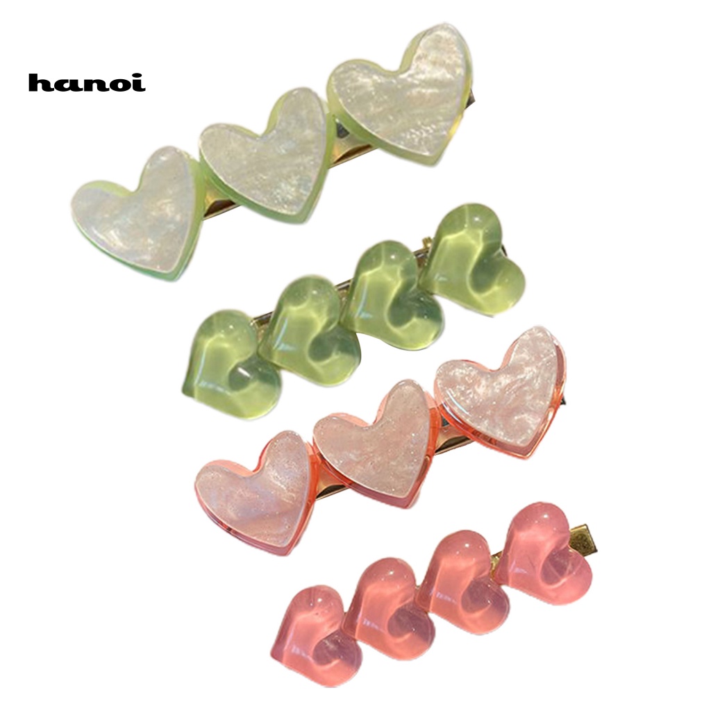 Set 2 Kẹp Tóc Hình Trái Tim Xinh Xắn Cho Nữ