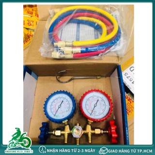 máy đo nạp lại chất làm lạnhCT-536G Đồng hồ đo nạp gas điều hòa Đồng hồ đo môi chất lạnh +vòi 35inch R134a/R12/R22/R404