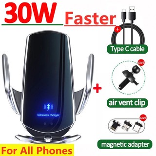 Giá đỡ điện thoại kiêm sạc nhanh không dây 30w cho iphone 14 13 12 samsung xiaomi