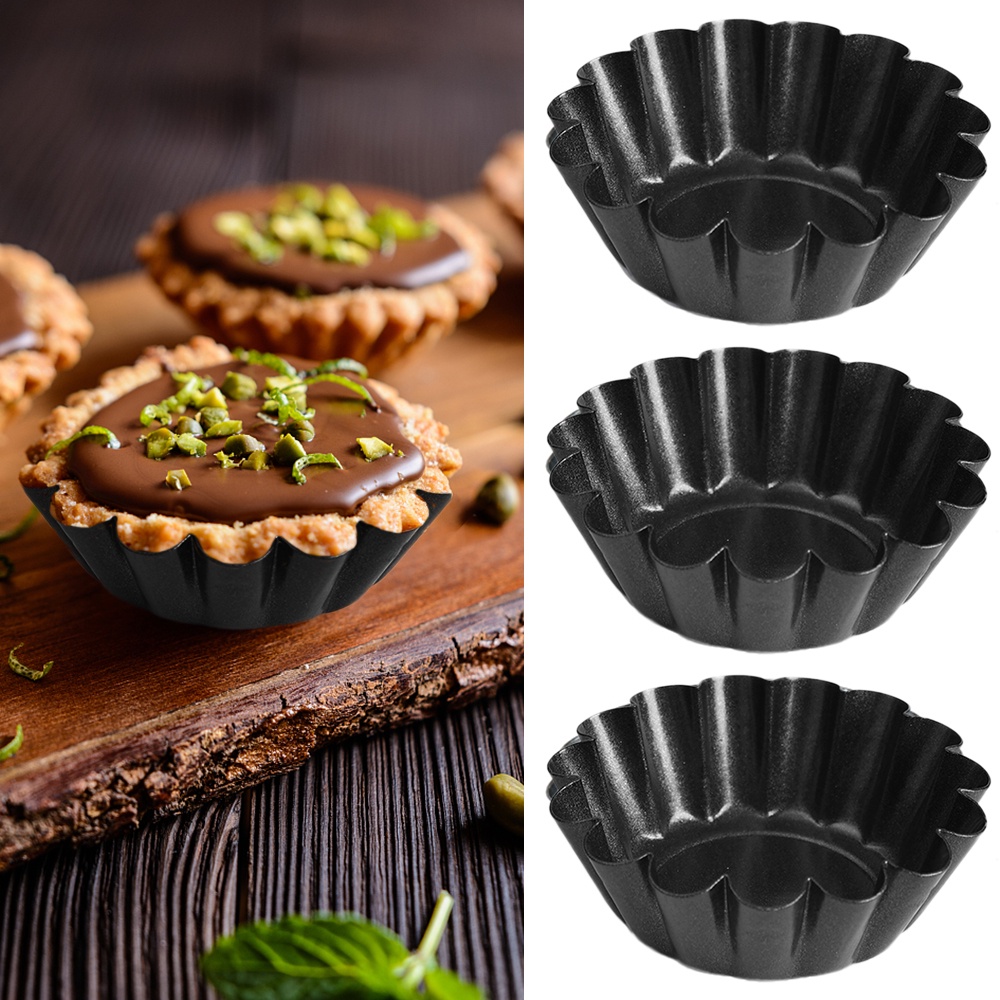 Khuôn Thép Carbon Làm Bánh Tart / Pizza / Cupcake / Cupcake Chống Dính Tiện Dụng DIY