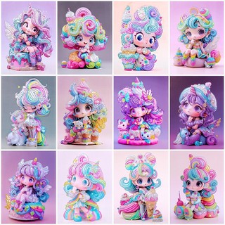 Tranh đính đá dạ quang có khung kèm theo size 20x30cm