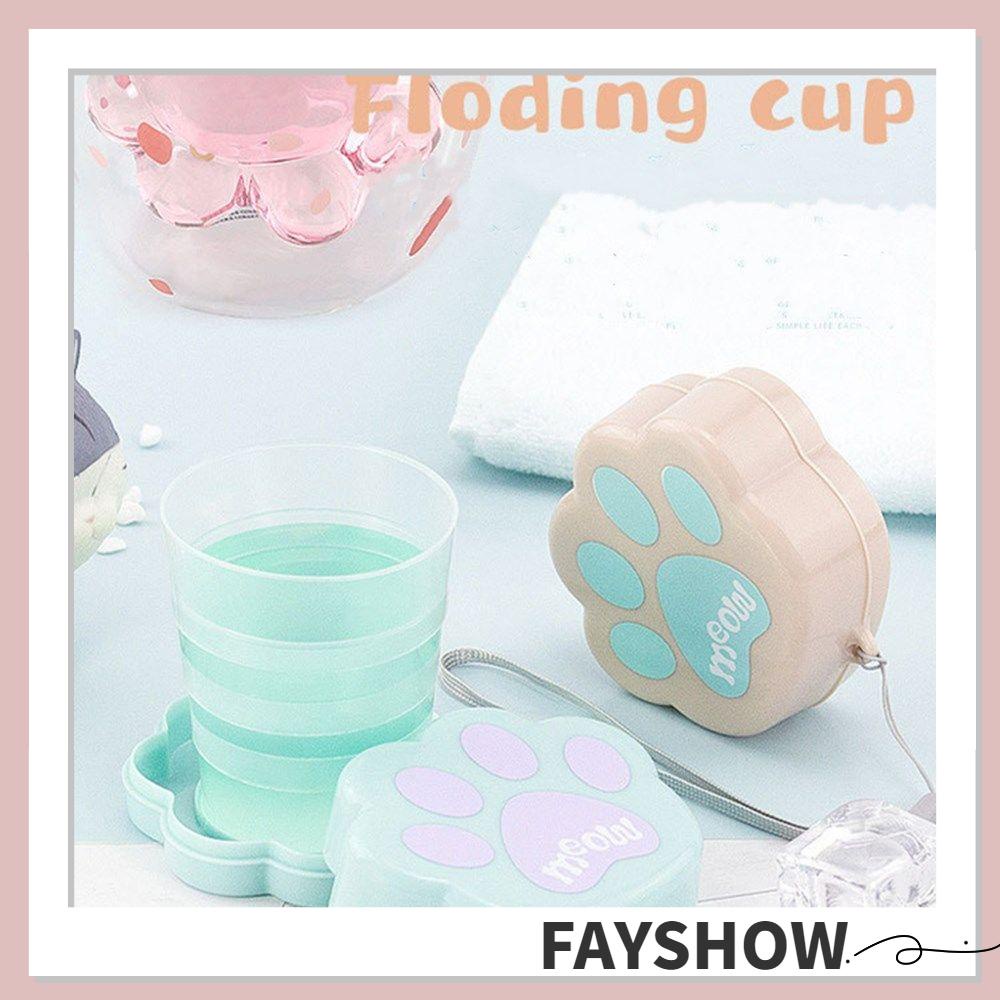 Ly Uống Nước Hình Chân Mèo Hoạt Hình Có Thể Gấp Gọn Tiện Dụng Cho Nhà Bếp