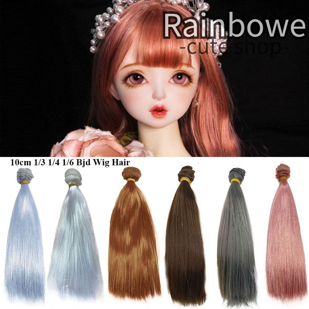 1 Bộ Tóc Giả Bằng Sợi Tổng Hợp Chịu Nhiệt Cao Màu Sắc Cầu Vồng Cho Búp Bê