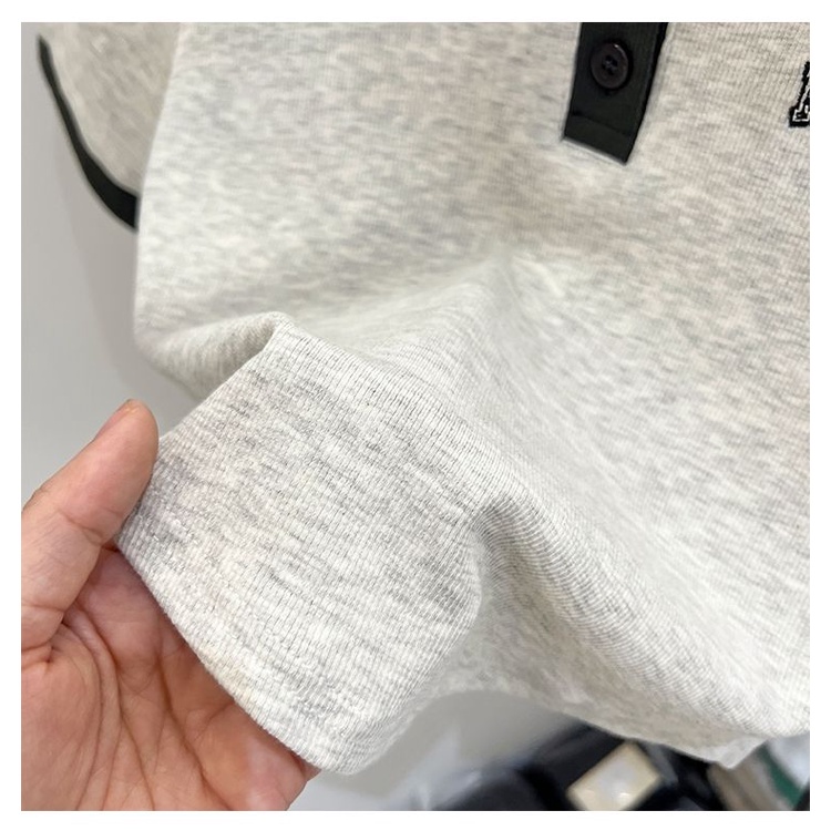 Áo Thun polo Ngắn Tay Màu Sắc Trơn Phong Cách Hàn Quốc Thời Trang Mùa Hè Cho Bé Gái