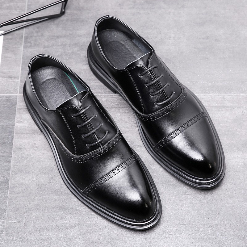 Giày Oxford Nam Công Sở Da Bò Thật Nguyên Tấm Nhập Khẩu