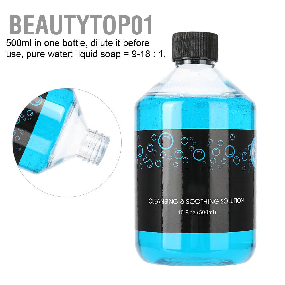Dung dịch vệ sinh phun xăm BLUE SOAP 500ml Quy trình sạch Xà phòng lỏng BeautyTop01