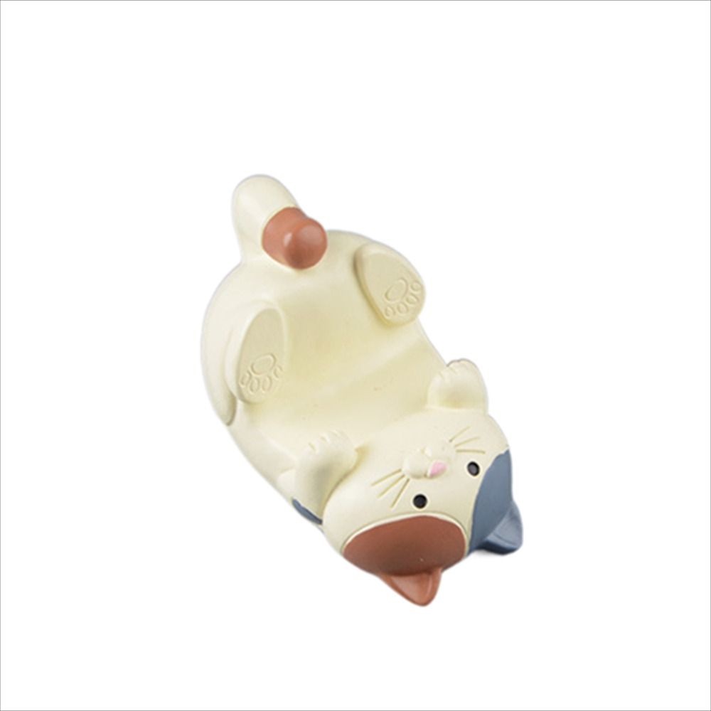 Augustine Giá Đỡ Bút Điện Thoại Hình Mèo Hoạt Hình Bằng Nhựa resin Thủ Công Để Bàn Trang Trí