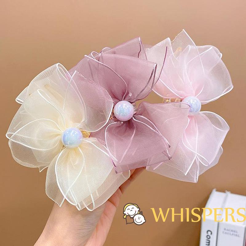 Kẹp Tóc Nơ Chất Liệu Chiffon Dễ Thương Cho Bé Gái