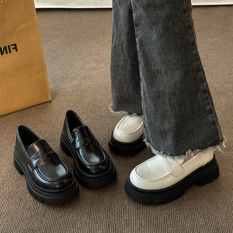 HHH Giày Mary Jane Lolita đế cao 6cm Giày Búp Bê Đế da mềm đế êm thời trang 2023NEW Cho Nữ