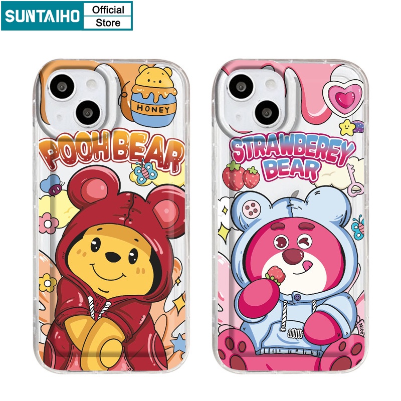 Suntaiho ốp Oppo anime Ốp Điện Thoại TPU Chống Sốc Cho Oppo A7 A5S A12 A11K A15 A15S A35 Oppo A57 2022 4G Oppo A77 A77S 4G Oppo A16 4G A16S Oppo A54 4G ốp iphone gấu dâu