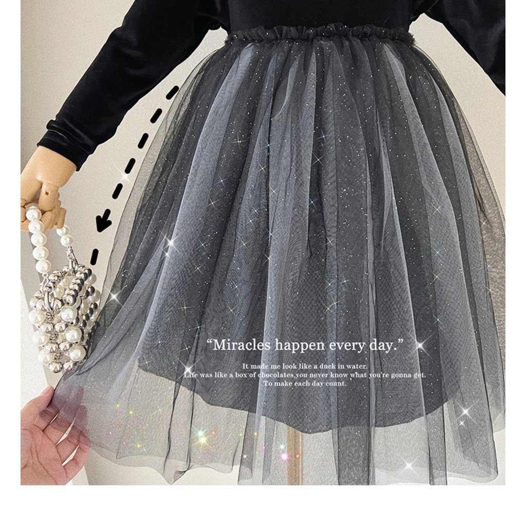 Đầm Công Chúa Chất Liệu Nhung Cao Cấp Thời Trang Xuân Thu Phong Cách Hàn Quốc Cho Bé Gái