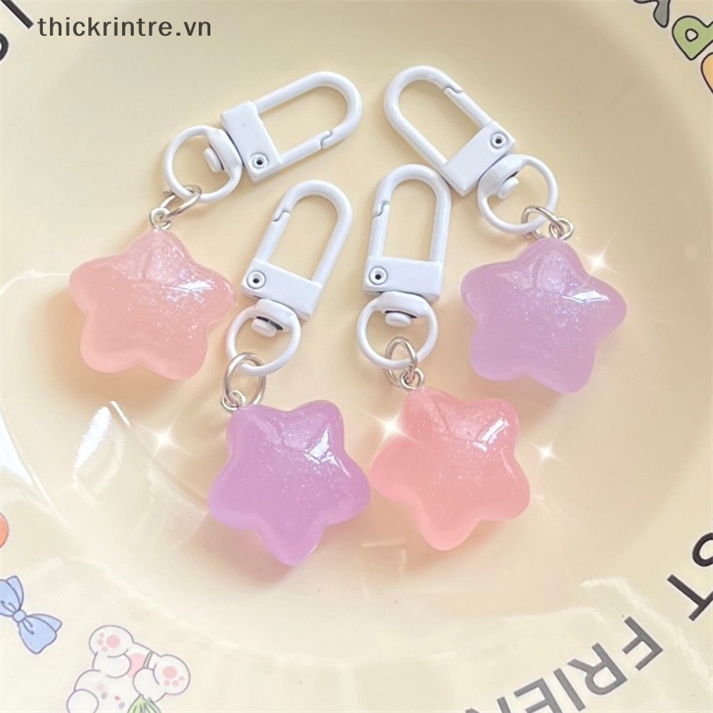 Móc Khóa Hình Ngôi Sao Năm Cánh Bằng Nhựa Thời Trang