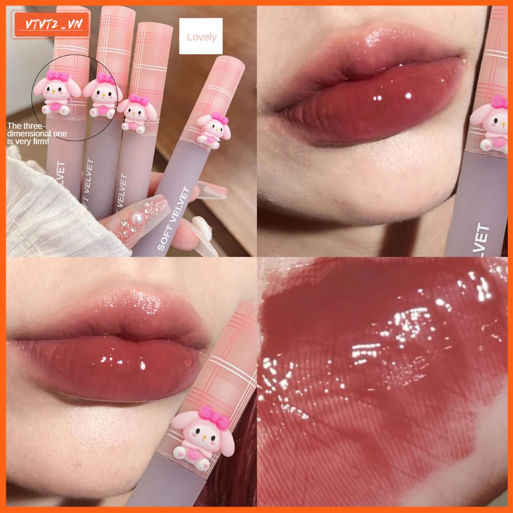 Gege Bear Jelly Son Môi Trà Sữa Môi Men Dưỡng Ẩm Gương Son Bóng Chống Thấm Nước Và Không Phai Màu Thấp Bão Hòa