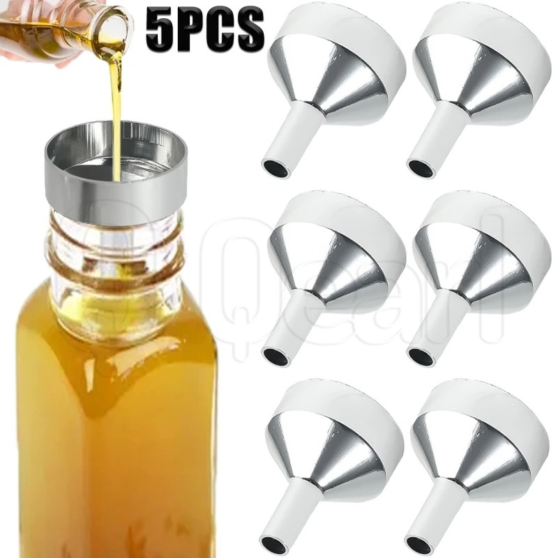Bộ 5 Phễu Mini Bằng Kim Loại Dùng Trong Phòng Thí Nghiệm / Nhà Bếp