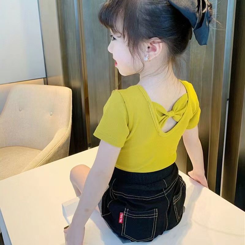 Áo Thun Ngắn Tay Thời Trang Xinh Xắn Cho Bé Gái