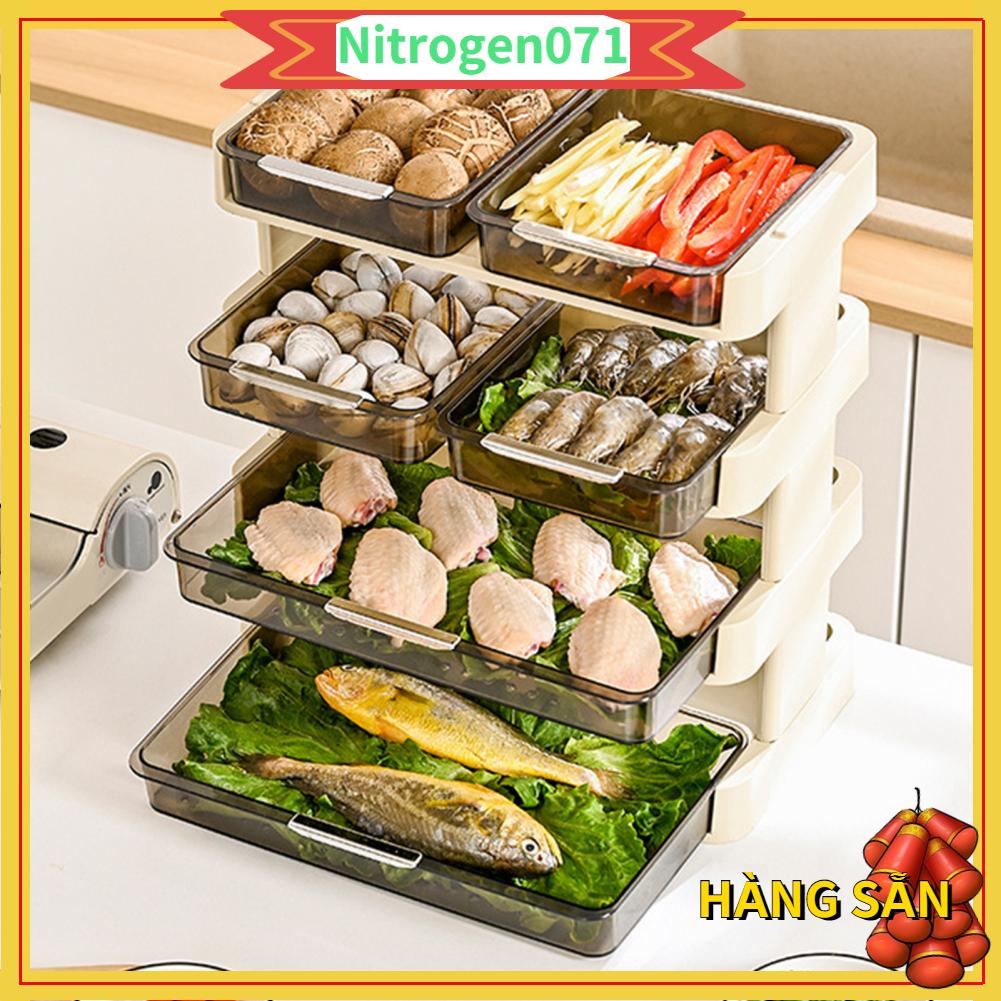 Kệ đựng đồ nhà bếp bằng nhựa có thể tháo rời đa chức năng kệ đựng thức ăn cho phòng ngủ phòng tắm