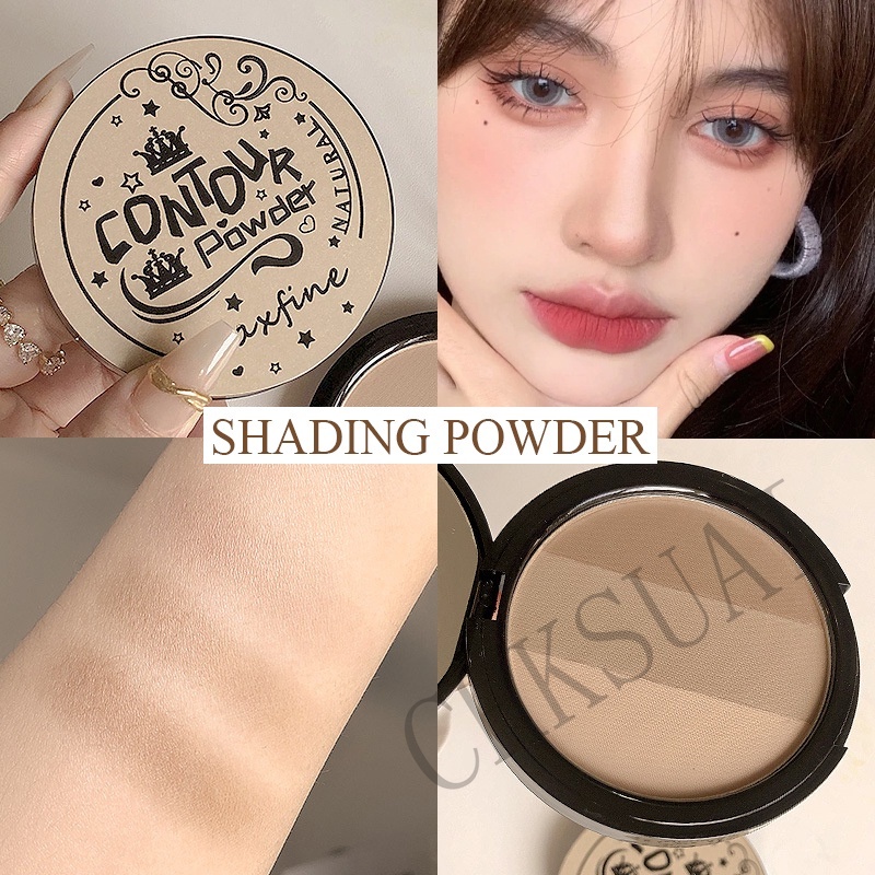 Bảng màu phấn má hồng HUAQING hiệu ứng lì / ánh nhũ