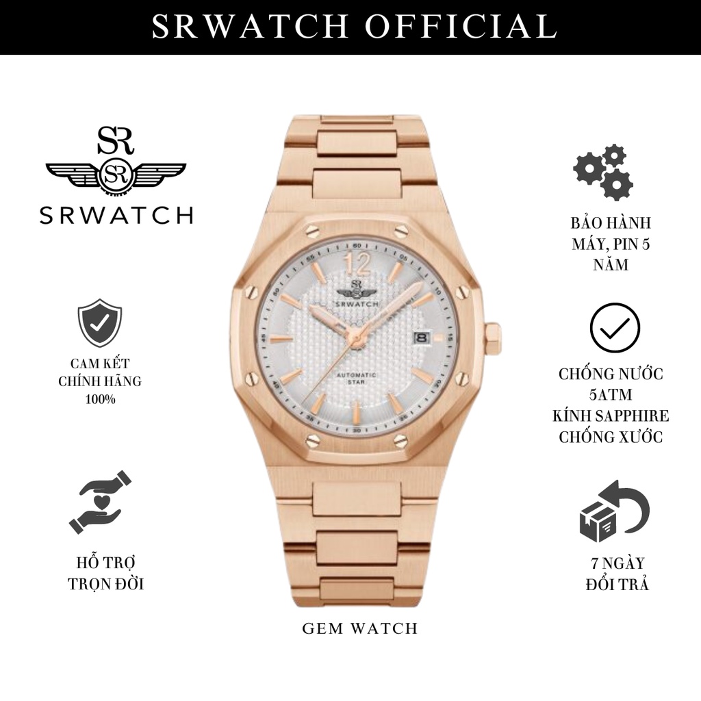 Đồng Hồ Nam SRWATCH AT SG18181.1302STAR Kính Sapphire - Chính Hãng Bảo Hành 5 năm - Srwatch Vietnam