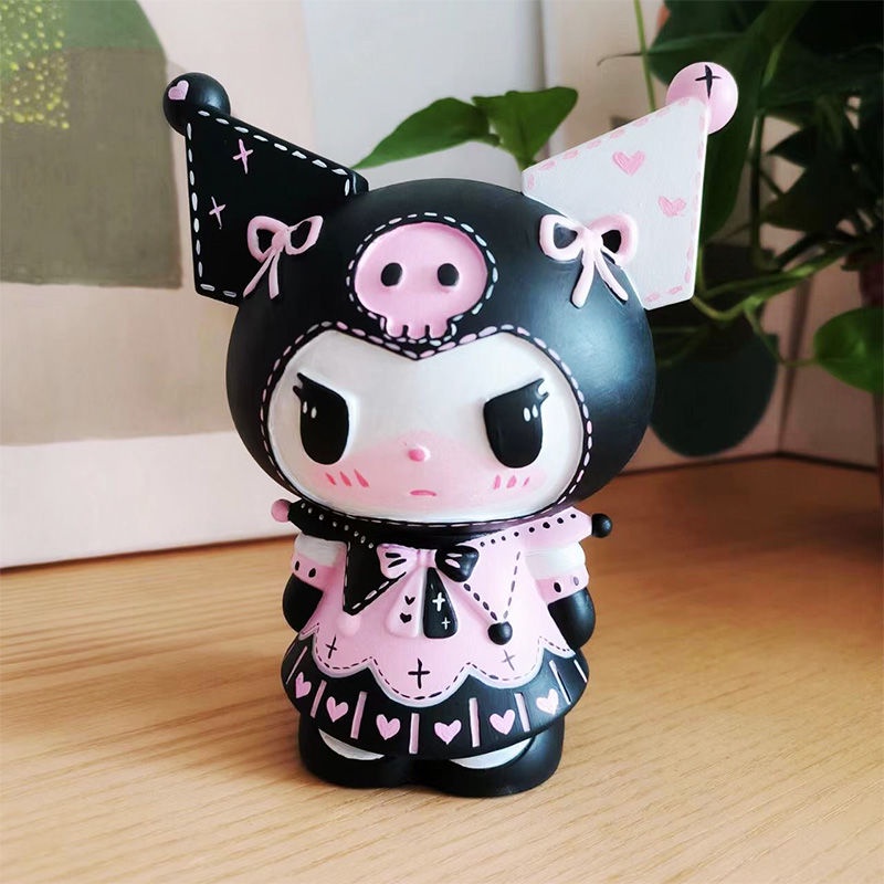 Ống Heo Tiết Kiệm Hình Mèo kt Kuromi Màu Sắc Thủ Công diy