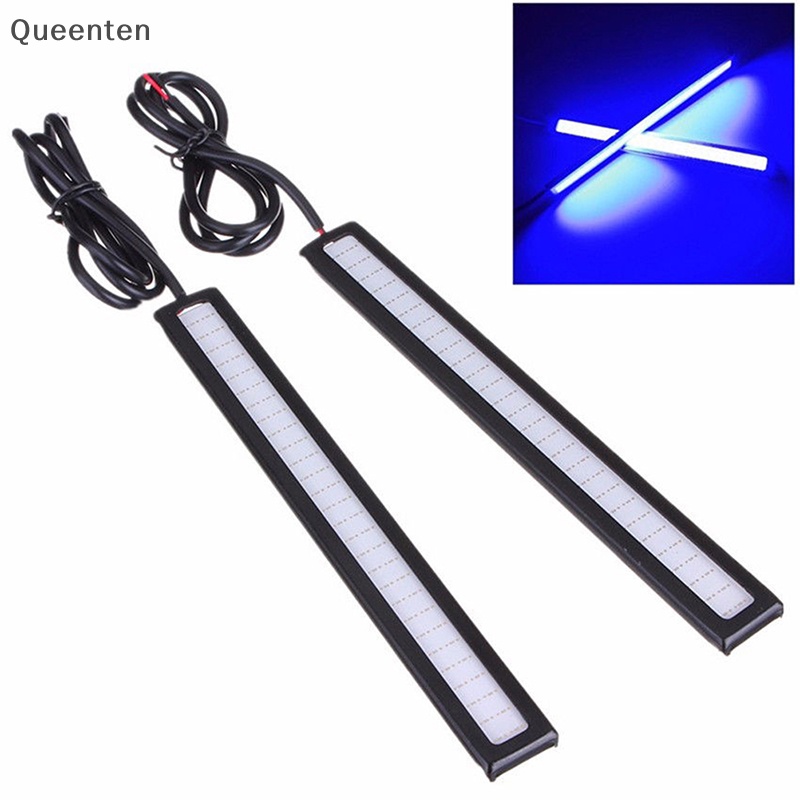 Đèn LED DRL DC 12V 17CM Siêu Sáng Chống Thấm Nước Màu Xanh Dương Cho Xe Hơi Qt QT