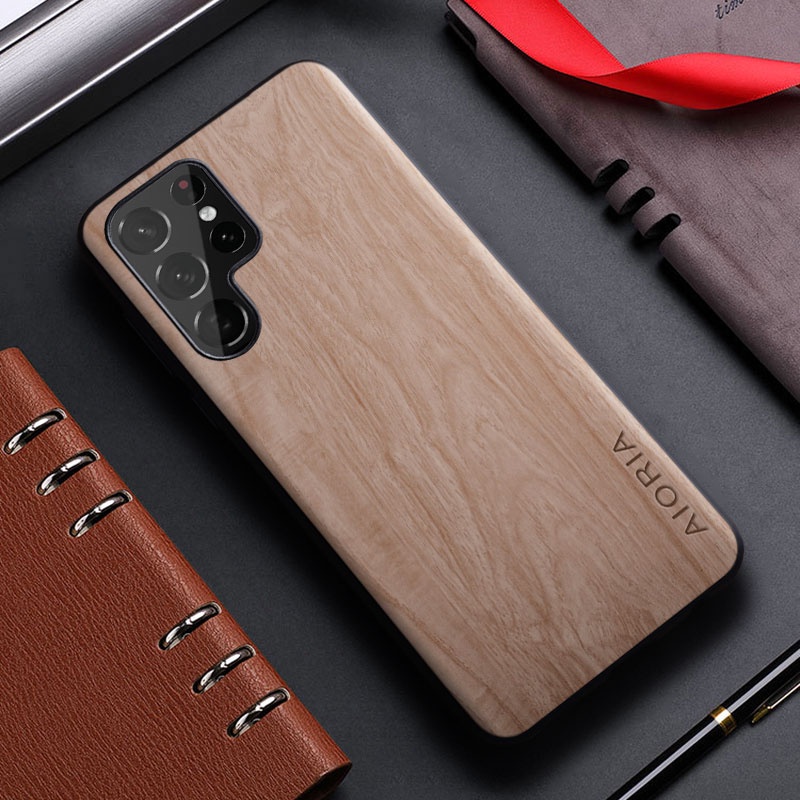 Ốp Bao Da Điện Thoại Họa Tiết Vân Gỗ Cho samsung galaxy s23 ultra plus fe 5g samsung galaxy s23 ultra plus s23fe