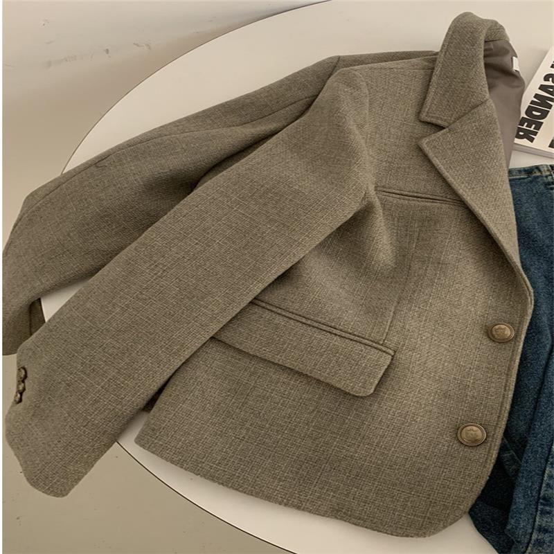 Sớm Mùa Thu Phong Cách Mới Áo Khoác suit Nhẹ Nhàng Phong Cách Cá Tính Siêu Đẹp Màu Xám Xanh Lá Cây Thời Trang Cao Cấp Cho Nữ