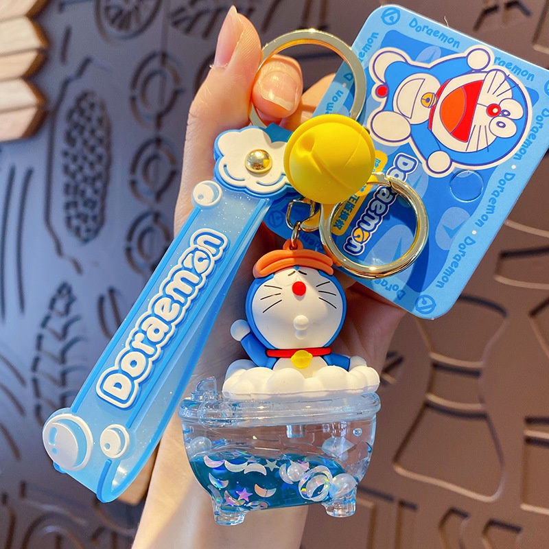 Móc Khóa Hình Bình Nước Tắm Doraemon Đáng Yêu