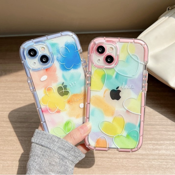 Ốp Điện Thoại Mềm Màu Dạ Quang Hình Hoa Dễ Thương Cho iPhone Xr Xs Max ip Apple iPhone 11 12 13 14 15 Pro Max 14 15 Plus