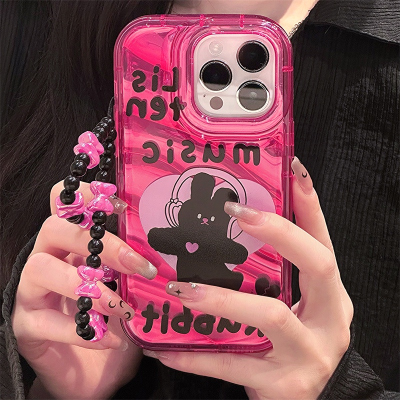 Ốp Điện Thoại Màu Đen In Hình Thỏ Phantom Cho iphone15 / 14promax / 13 / 12 / 11 / XR / XS / X / XSMAX / 7 / 8PLUS/HY-1/JM-3