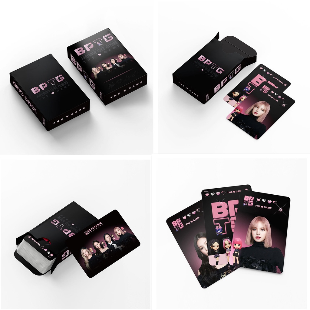55pcs/box BLACK-PINK THE GAME Photocards LISA ROSE JENNIE JISOO Lomo Cards BPTG Black Pink Kpop Postcards New Arrivals