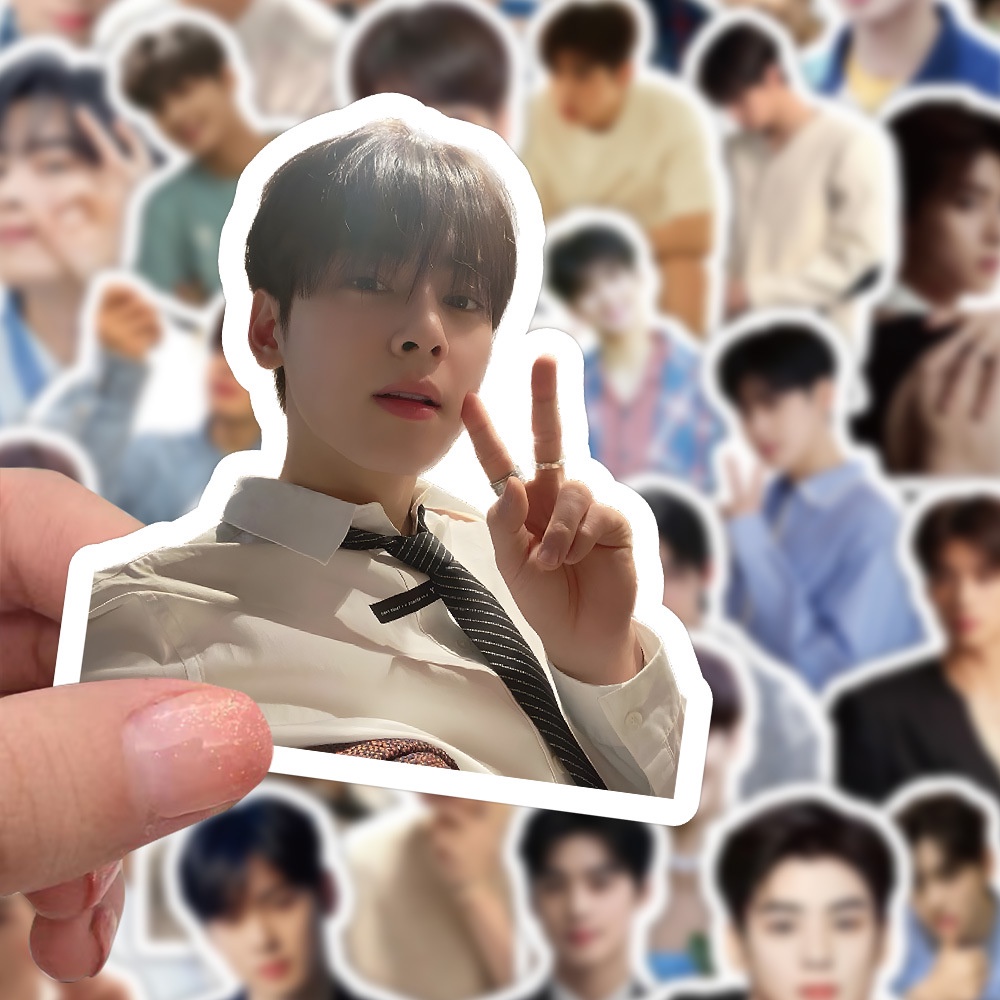 Bộ 60 Hình Dán Graffiti Kpop Cha EunWoo Trang Trí Điện Thoại / Laptop / Sổ Tay Ghi Âm Quà Tặng Cho Trẻ Em