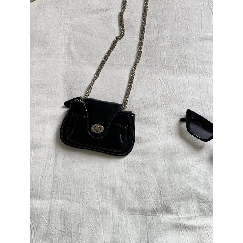 Túi Đeo Chéo Mini Bằng Da Bóng Phong Cách Hàn Quốc Thời Trang 2023 Cho Nữ