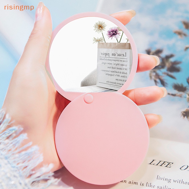Gương Trang Điểm Mini Cầm Tay Dạng Trượt Có Thể Gập Lại Ốp