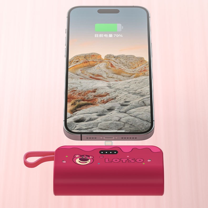 Pin Sạc Dự Phòng 5000mAh Disney D1 Mini Giao Diện Type-c Hình Mickey Minnie Winnie The Pooh 2A Kèm Dây Cáp Sạc Nhanh