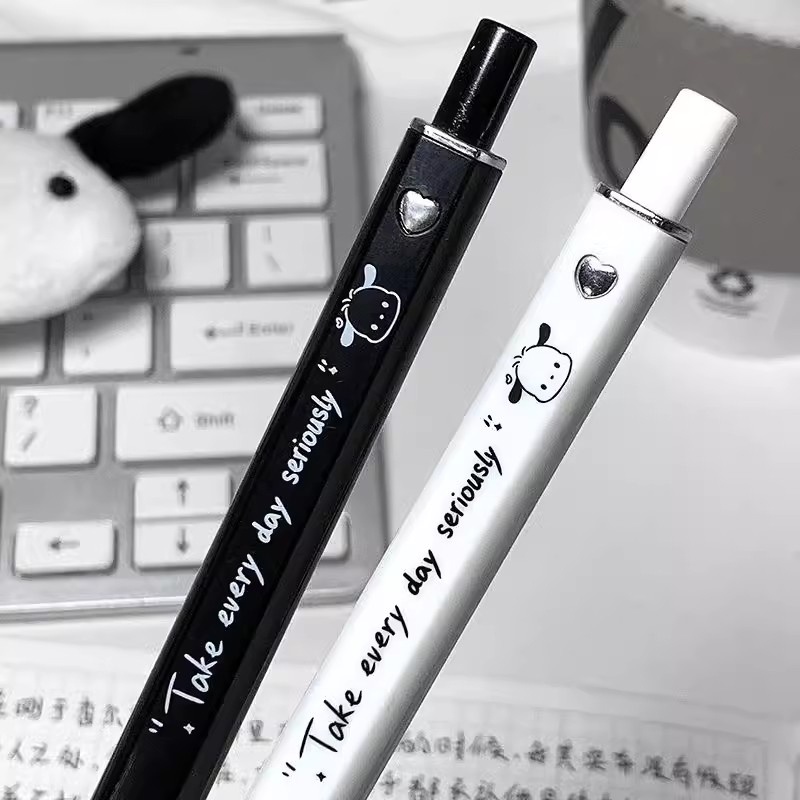 Ins style ink pen sinh viên pacha dog rollerball pen 0.5mm press pen văn phòng phẩm sinh viên