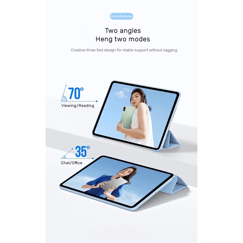 Ốp lưng smat cho xiaomi pad 6 2023 11 inch pu leather tri-folding magnetic cover funda cho xiaomi mi pad 6 mipad 6 pro 2023 case